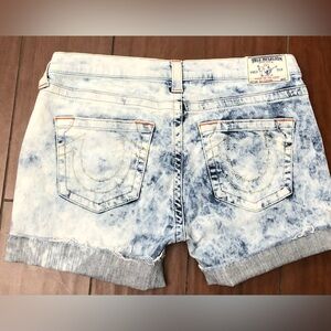 True Religion Light Blue Denim Shorts